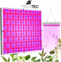 Suspended LED UV phytolamp panel for growing plants, seedlings, 225 red, and blue diodes, with mounts