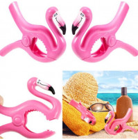 Flamingo Beach Towel Clips, 2 pcs