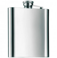 Steel gift flask with space for engraving, 240 ml