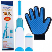 Self-cleaning brush, travel brush and glove to remove animal hair from any surface Fur Wizard
