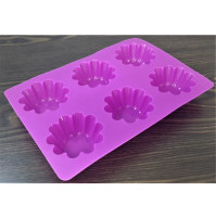Silicone reusable round molds for making jellied meat, cupcakes, muffins, 6 pcs.