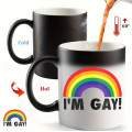 Магическая кружка хамелеон с прикольной проявляющейся надписью - I`m Gay! меняет цвет при нагревании