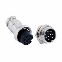 Car connector GX 12 for 2 or 9 PIN, male / female, socket or plug for connecting devices, data transfer, power
