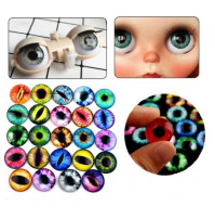 Decorative colored eyes for soft toys, dolls, crafts, DIY