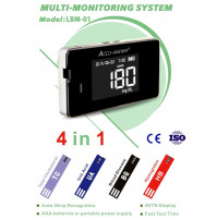 Глюкометр 4 в 1 для тестирования гемоглобина, холестерина, мочевой кислоты, сахара в крови, 40 тестовых полосок