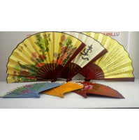 Decorative fan with plant, floral ornaments or hieroglyphs