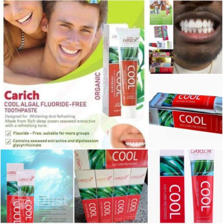 Refreshing Natural Algae Fluoride Free Toothpaste Longjing Mint - Carich