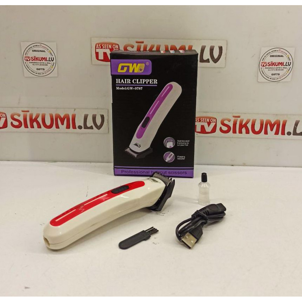 Compact cordless trimmer for hair cutting and beard styling