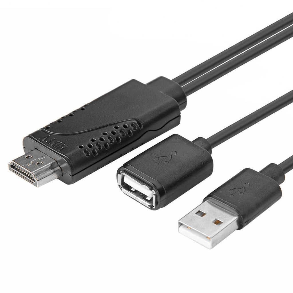 Portable Taille Nylon Fil tressé USB Femelle vers HDMI Adaptateur mâle HDTV  Soutien Câble Type-C iOS - Orange : : High-Tech