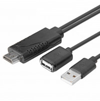 Adapter HDMI cable to USB male and USB female