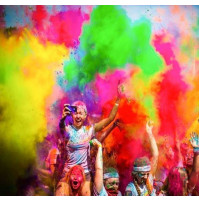 Holi Safe Colored Paint Powders - for Festivals, Parties, Birthdays, 6 colors x 100g or 10 x 100g