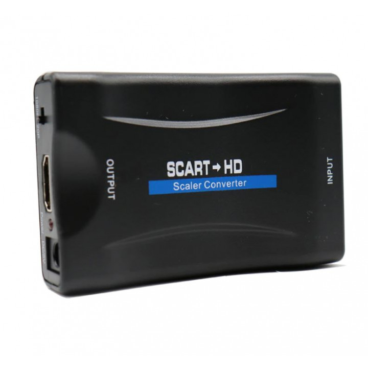 Pārveidotājs, upscaler SCART uz HDMI vai downscaler HDMI uz SCART video signāla aktīvais procesors