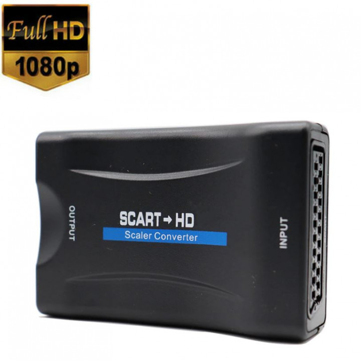 Converter, upscaler SCART to HDMI or downscaler HDMI to SCART video converter, active processor