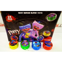 Bērnu attīstoša rotaļlieta koordinācijai un veiklībai, prasmju LED rotaļlieta YoYo, JoJo - Hagijs Vagijs Poppy Playtime
