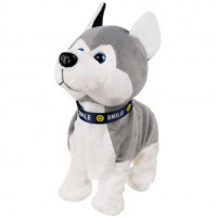 Interactive soft children's plush toy dog Husky, responds to commands