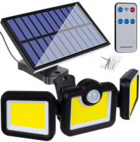 Energy-saving LED lamp, spotlight on Izoxis solar panels, with PIR motion sensor