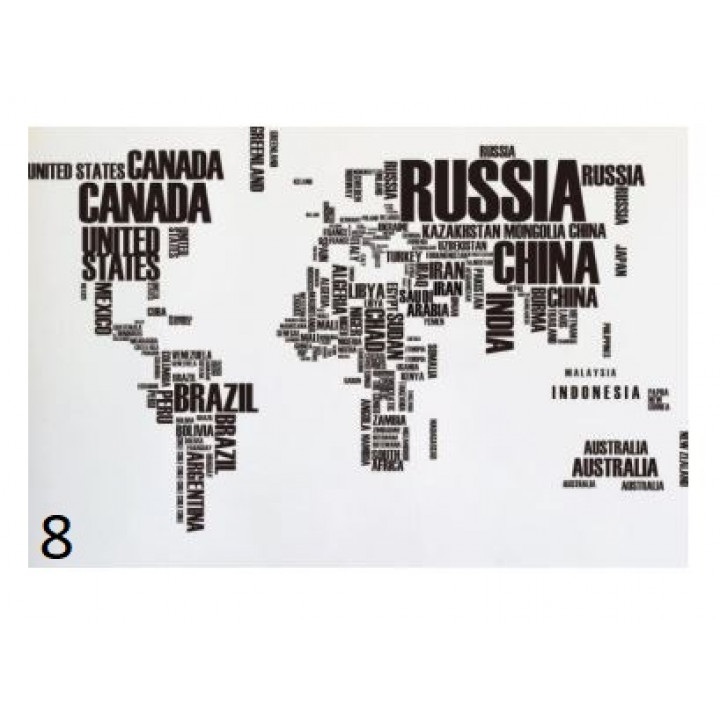 World Trip MAP Removable Vinyl Quote ART Wall Sticker Decal Mural Decor