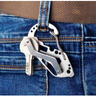 Carabiner keychain, universal multitool - a gift for a man