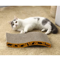 Horizontal scratching post with catnip scent for cats and cats, scratching board made of natural durable cardboard