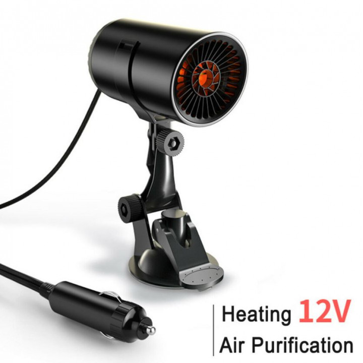 Car fan, auxiliary interior heater 12 V, 150 Wt, anti-fogging, with suction cup