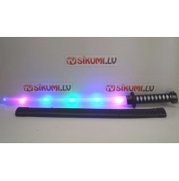 Japāņu balts vai melns nindzjas zobens, interaktīva LED katana ar skaņu un gaismu, futrāli