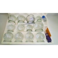 Классические вакуумные медицинские массажные стеклянные банки для каппинг терапии, лечения, расслабления мышц, 12 шт