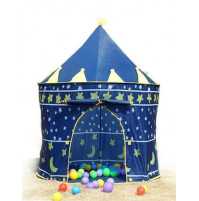 Childrens play tent, light folding pop-up tent Castle with stars, for home, garden, beach