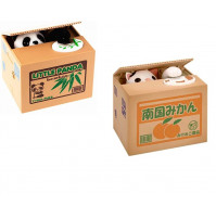 Аutomatic coin bank panda or cat