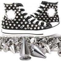 Metal decorative spikes, cucumbers for punks, metalheads, BDSM rivets, sewing accessories for decorating shoes and clothes