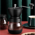 Manual, silent, hand coffee grinder with ceramic blade, additional container, grind adjustment