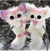 Fairytale soft plush toy Magic Cat Fairy, 25 cm