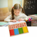 Childrens educational game wooden counting sticks for learning arithmetic, addition, subtraction, multiplication, division