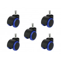 High-quality reinforced rubber replaceable wheels for office computer chair - 5 pcs