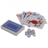 Комплект карт для покера. 2 колоды + 6 кубиков.