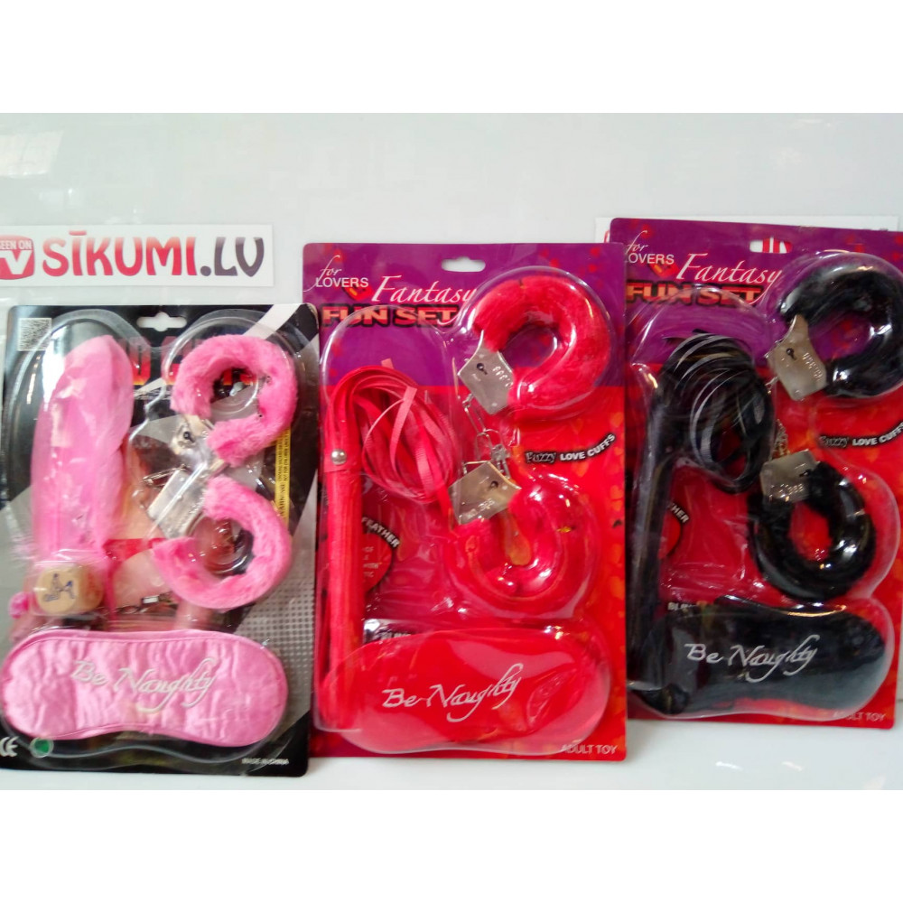Adult games kit: 18+ whip, handcuffs, mask