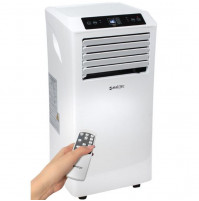 Portable home air conditioner with fan function, freon, remote control, screen, 18 m3, 9000 BTU, 2.6 kW