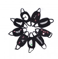 Fashionable k-pop protective mask with drawing against dust, air pollution, viruses