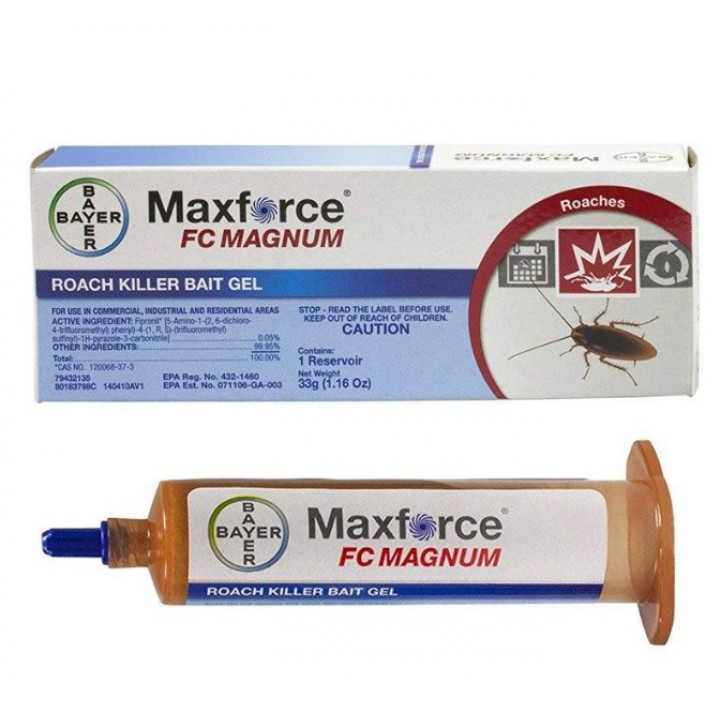 Gēla, želejas slazds, droša ēsma tūlītējai kukaiņu iznīcināšanai un prusaku kontrolei Maxforce FC Magnum