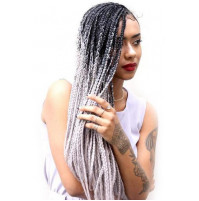 Hair extensions - stylish african zizi braids or senegalese twisted kanekalon braids with ombre