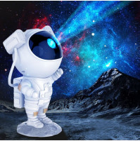 Mājas planetārijs, zvaigžņoto debesu projektors, lampa Kosmonauts ar tālvadības pulti - ideāla dāvana bērnam