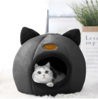 Soft, Plush, Stylish House with Ears for Cats, Small Dogs