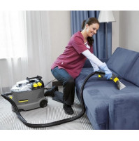 RENT. Washing vacuum cleaner for cleaning carpets, furniture, mattresses - Karcher Puzzi 8/1C with chemicals