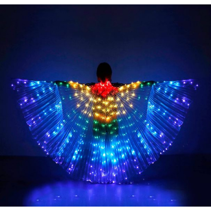 Glowing Luminous LED Party Wings for belly dancing, parties, raves, carnivals, stage performances