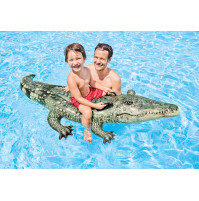 Надувной матрас огромный крокодил для плавания в бассейне, море, летнего отдыха, игр на воде