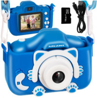 Bērnu interaktīvā digitālā kamera kaķa formā, komplektā 16 GB atmiņas karte, dāvana jaunajam fotografam - Kruzzel