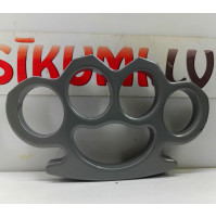 Heavy matte brass knuckles with hex nuts for skill training