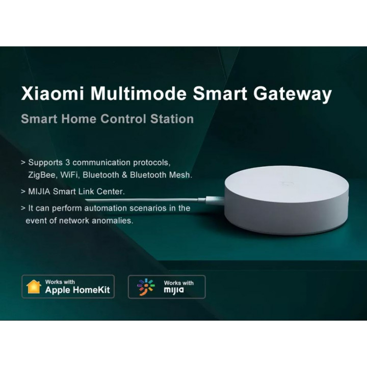 Xiaomi Mijia Gateway 3 Zigbee Wifi Bluetooth Mesh Hub Smart Home Hub For  Mijia App Apple Homekit Or