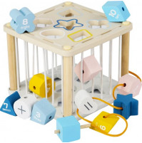 Детская развивающая деревянная игрушка для малышей, сенсорный куб сортировщик Монтессори