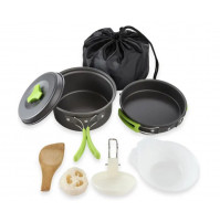 4 in 1 or 8 in 1 light compact camping tourism cookware set