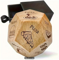 Wooden Dice, Dice for Choosing Dinner Without Arguments, Date Idea